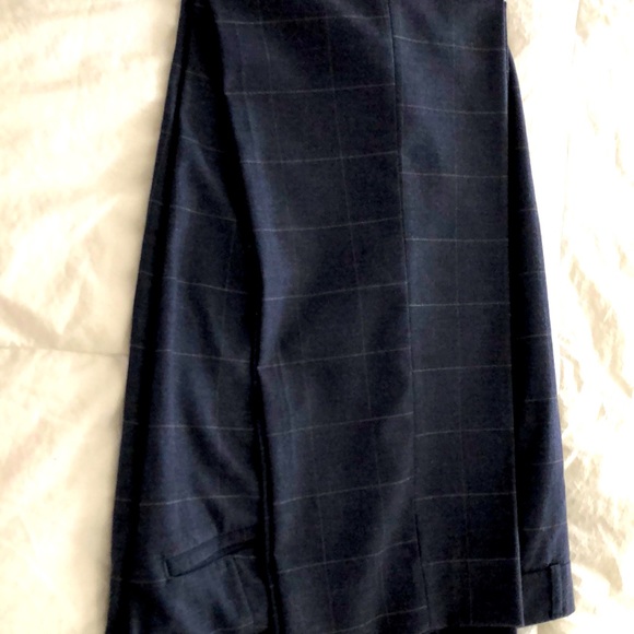 Blue-Grey stunning Pants with Subtle large squares   Size 10 - Picture 1 of 9